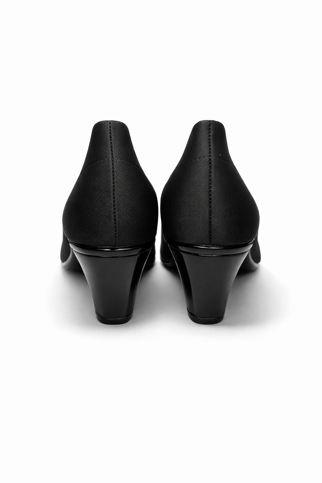 Women’s black Block Heel Pumps with low heel – comfortable formal office shoes for daily wear