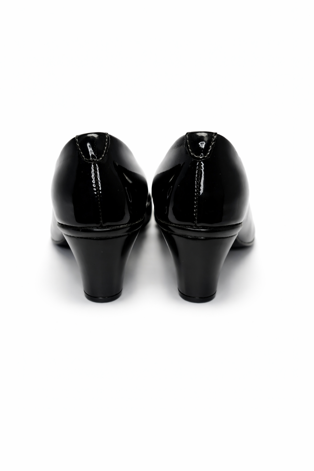 LaVida Black Block Heel Office Pumps