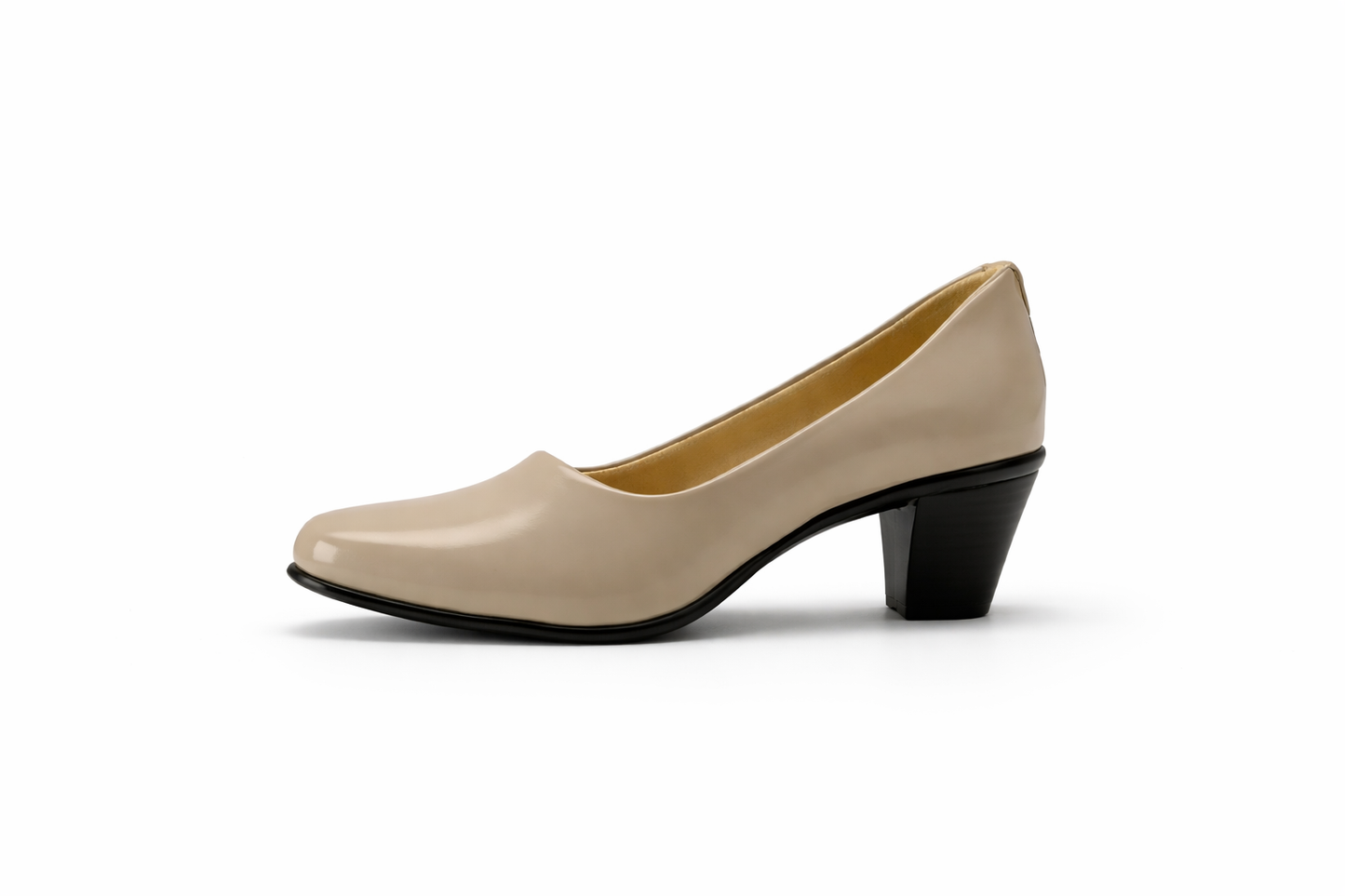 LaVida Nude Block Heel Office Pumps
