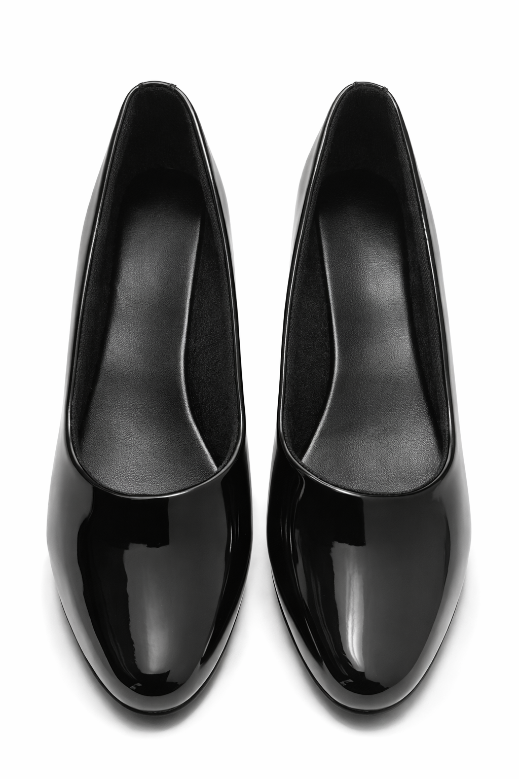 LaVida Black Wedge Heel Round Toe Office Wear Shoes for Women with comfortable cushioned insole and low wedge heel for all-day work comfort