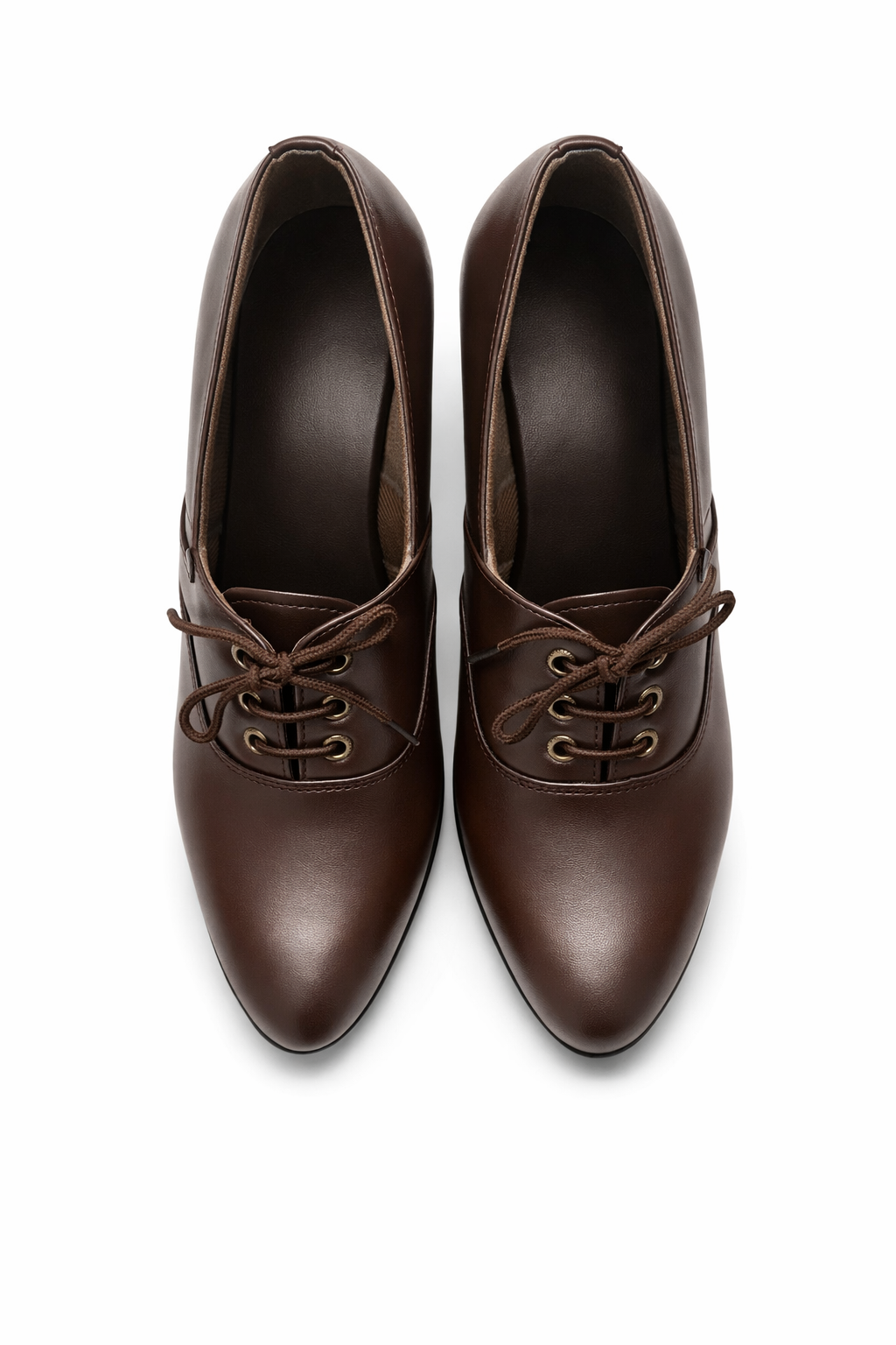 LaVida Brown Block Heel Oxford Dress Shoes for Women – Stylish Office and Casual Footwear