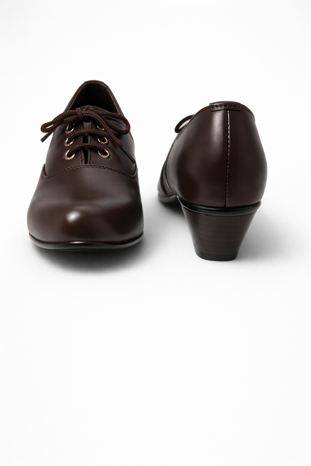 LaVida Brown Block Heel Oxford Dress Shoes for Women – Stylish Office and Casual Footwear