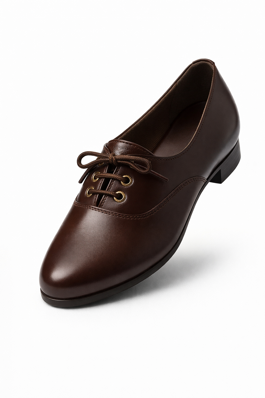 LaVida Brown Block Heel Oxford Dress Shoes for Women – Stylish Office and Casual Footwear