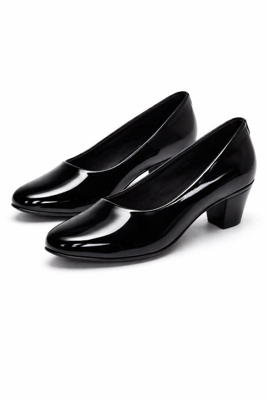 LaVida casual slip on closed toe black everyday women’s pumps with comfortable fit and lightweight design