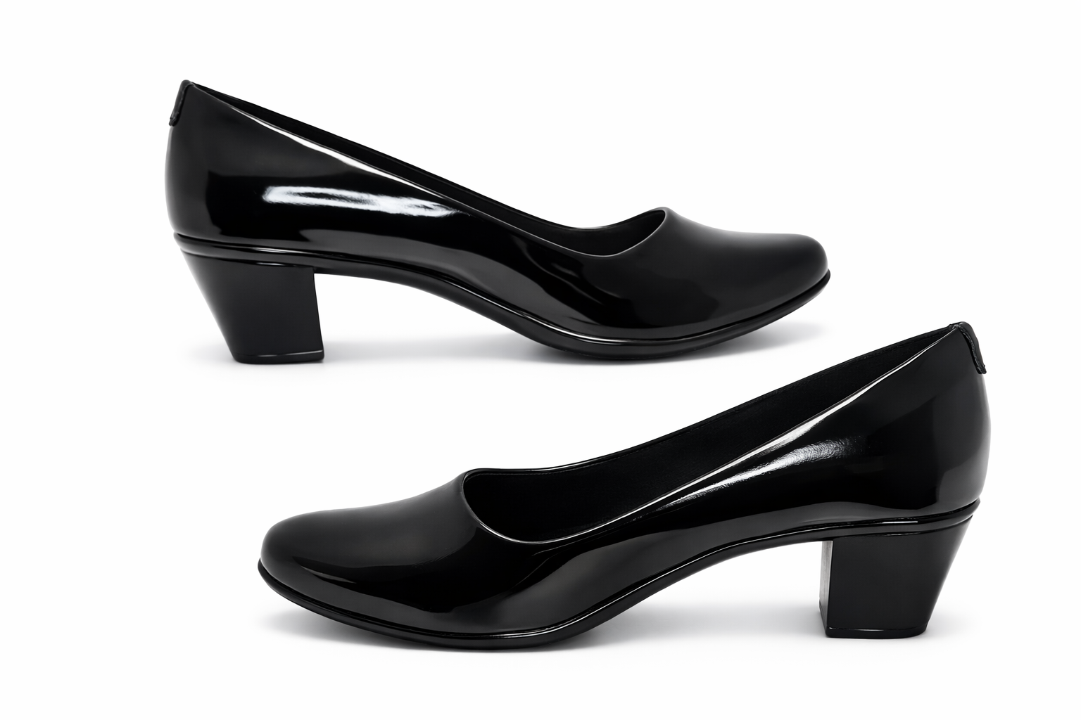 LaVida casual slip on closed toe black everyday women’s pumps with comfortable fit and lightweight design