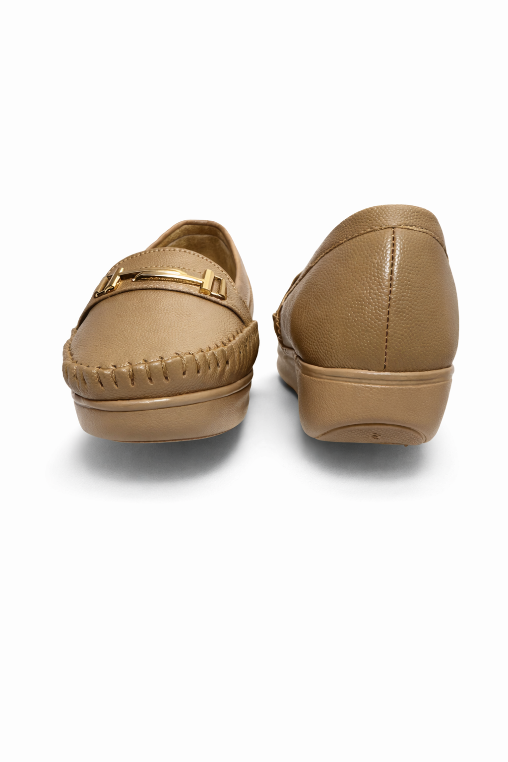 LaVida Cream Horsebit Formal Slip-On Loafers for Women – Comfortable Moc Toe Office Wear Shoes