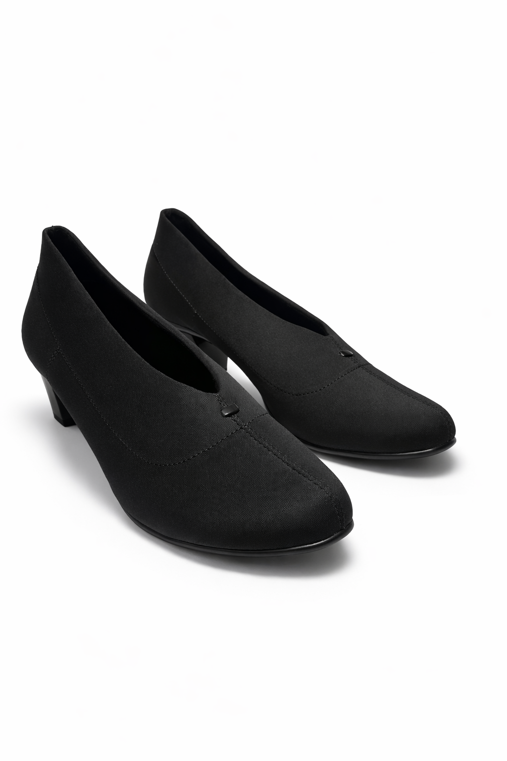Women’s black Block Heel Pumps with low heel – comfortable formal office shoes for daily wear