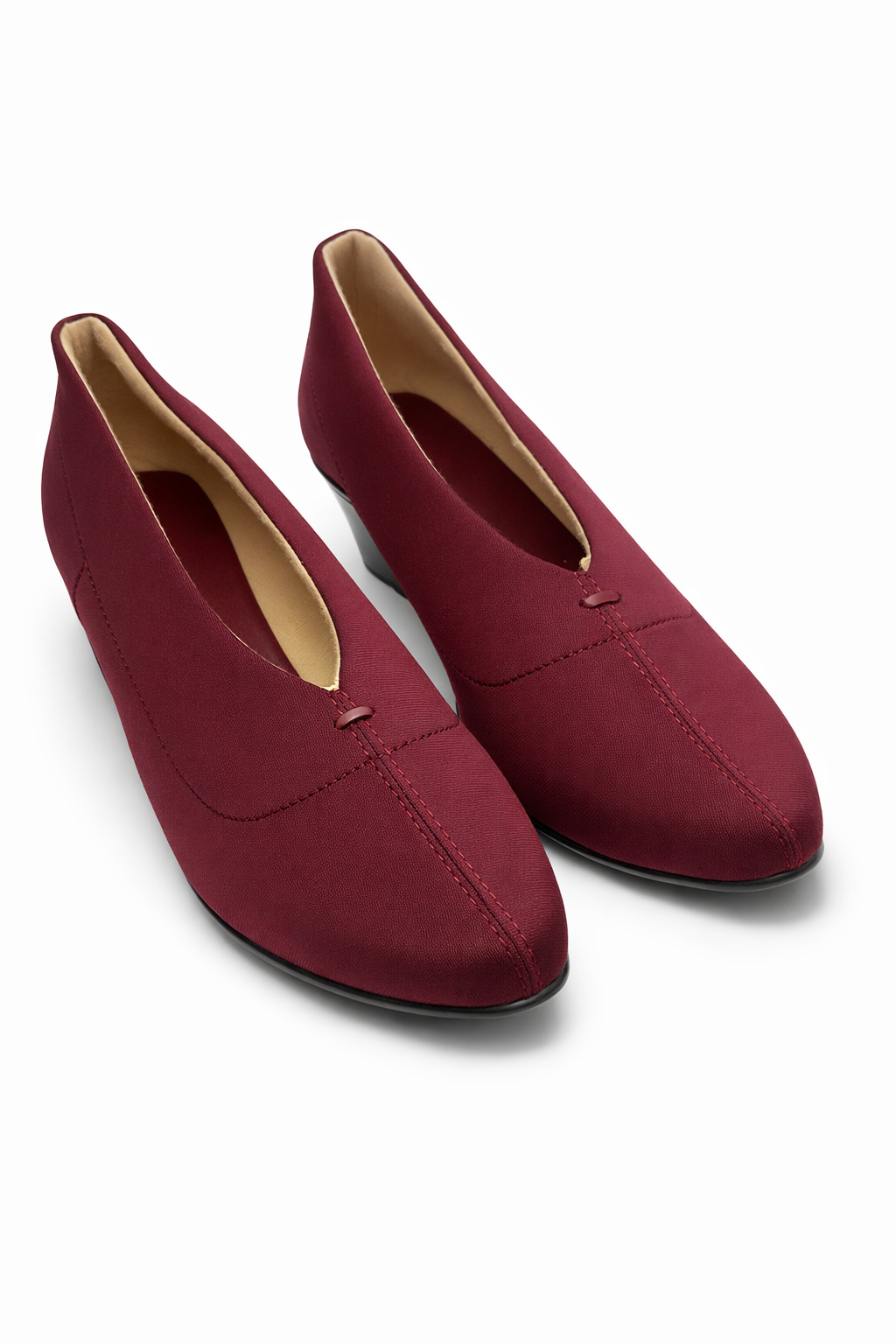 LaVida women’s cherry red block heel pumps with 2 inch heel – stylish formal office shoes for work and daily wear