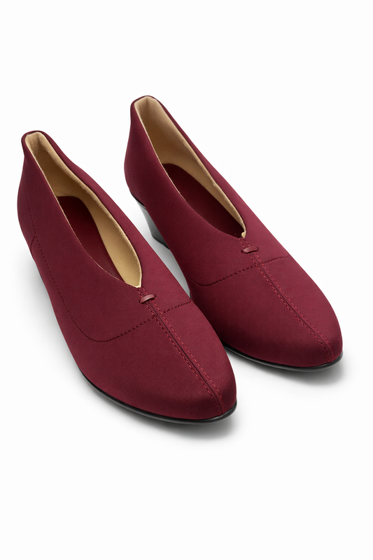 LaVida women’s cherry red block heel pumps with 2 inch heel – stylish formal office shoes for work and daily wear