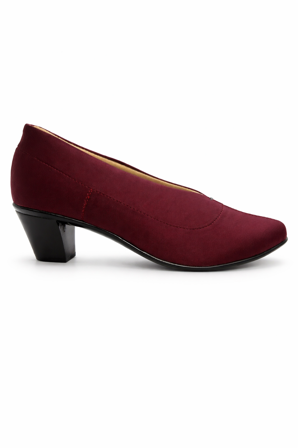 LaVida women’s cherry red block heel pumps with 2 inch heel – stylish formal office shoes for work and daily wear