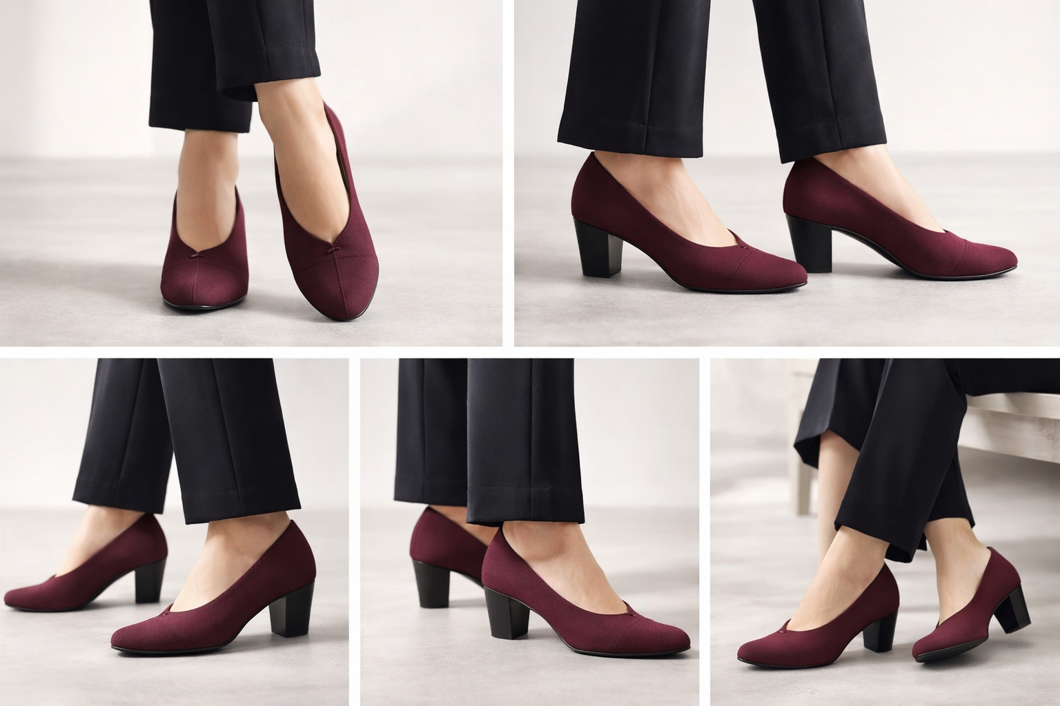 LaVida women’s cherry red block heel pumps with 2 inch heel – stylish formal office shoes for work and daily wear