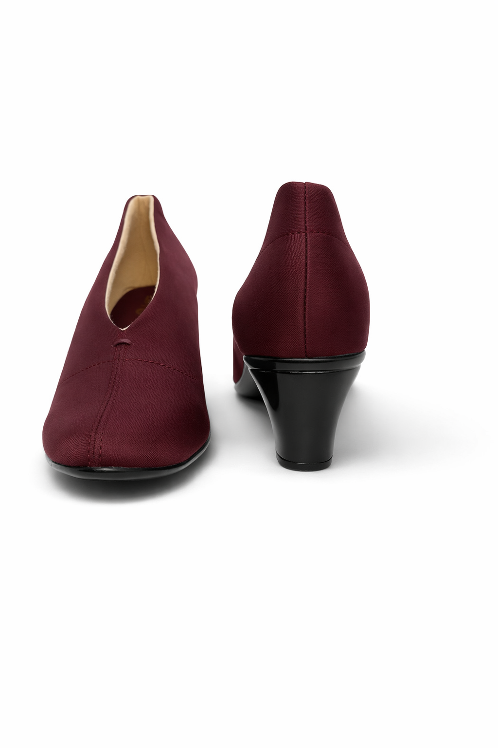LaVida women’s cherry red block heel pumps with 2 inch heel – stylish formal office shoes for work and daily wear