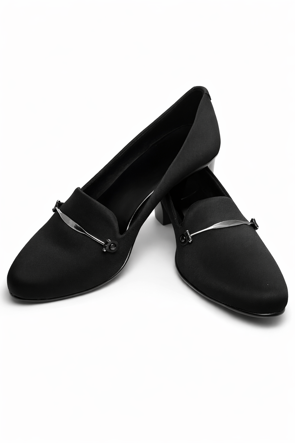 Women’s Block Heel Loafer Pumps for Office Wear in Black - Comfortable and Stylish Work Shoes
