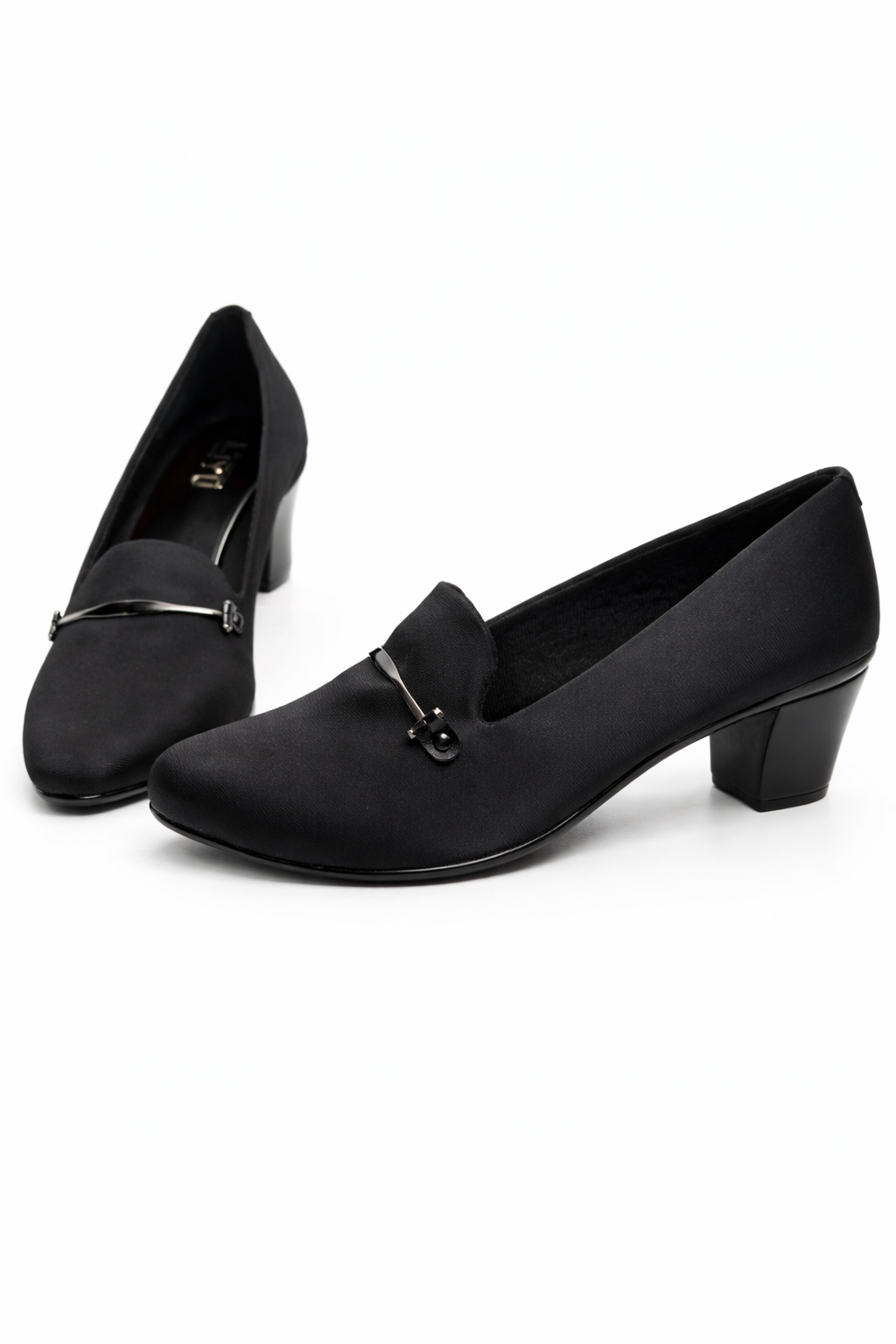 Women’s Block Heel Loafer Pumps for Office Wear in Black - Comfortable and Stylish Work Shoes