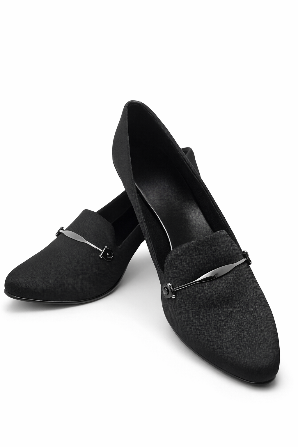 Women’s Block Heel Loafer Pumps for Office Wear in Black - Comfortable and Stylish Work Shoes