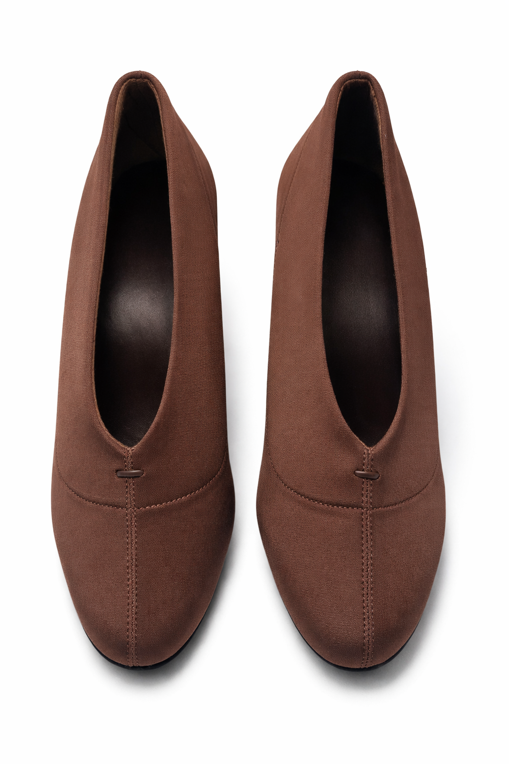 Women’s Brown Block Heel Pumps with low heel – comfortable formal office shoes for daily wear